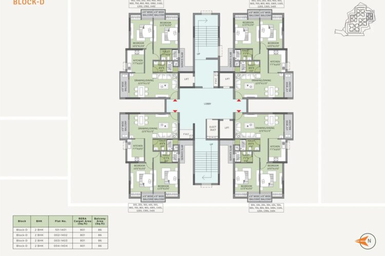 Typical Floor Plan Block D Shuvam Avenue Ghatikia Bhubanesawar