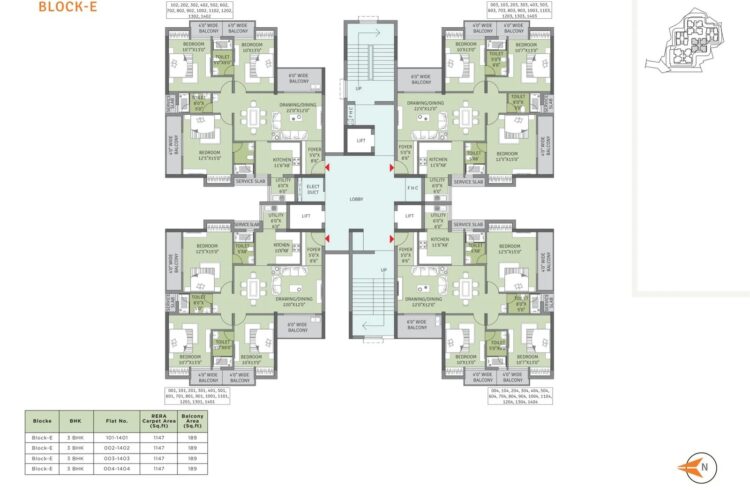 Typical Floor Plan Block E Shuvam Avenue Ghatikia Bhubanesawar