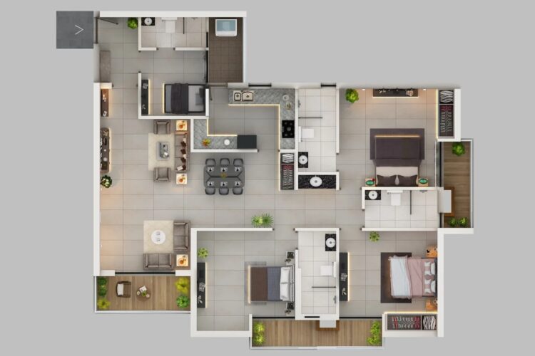 isometric view type 3 shuvam meadows patia bhubaneswar